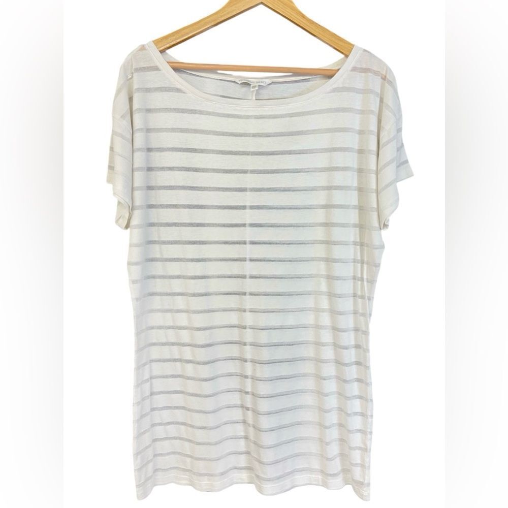 Victoria’s Secret Off White Striped Sleepshirt Size large